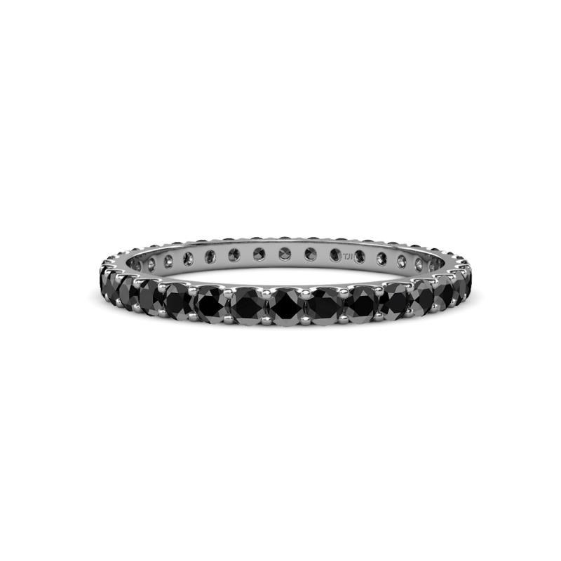 Audrey 2.40 mm Black Diamond U Prong Eternity Band 