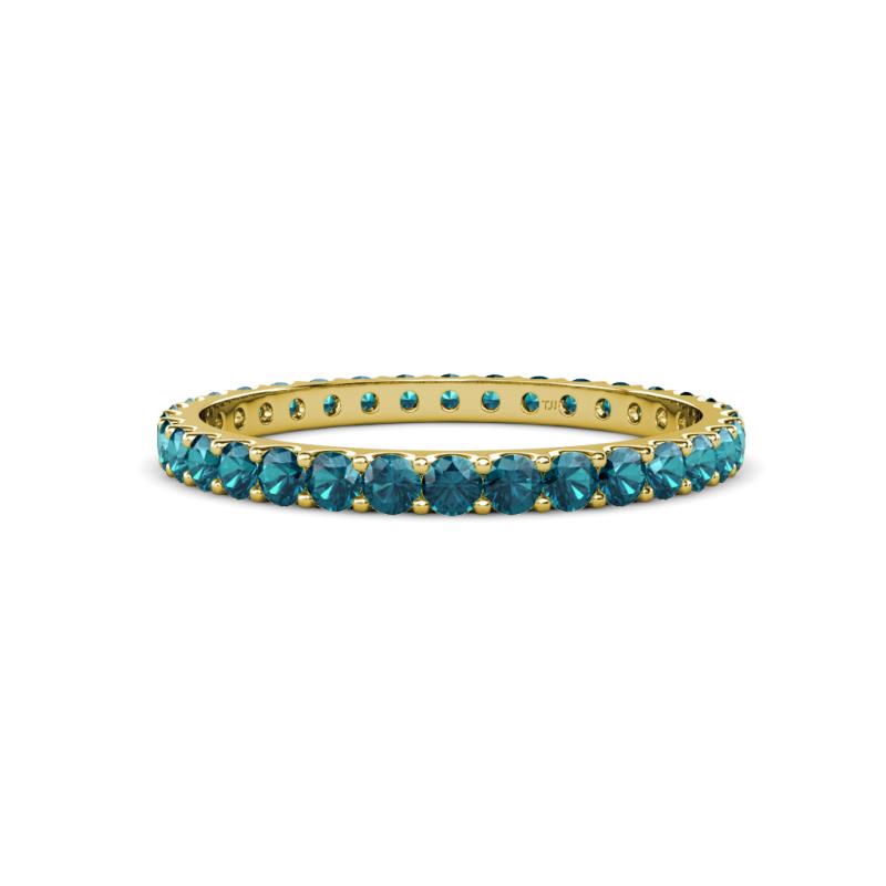 Audrey 2.40 mm London Blue Topaz U Prong Eternity Band 