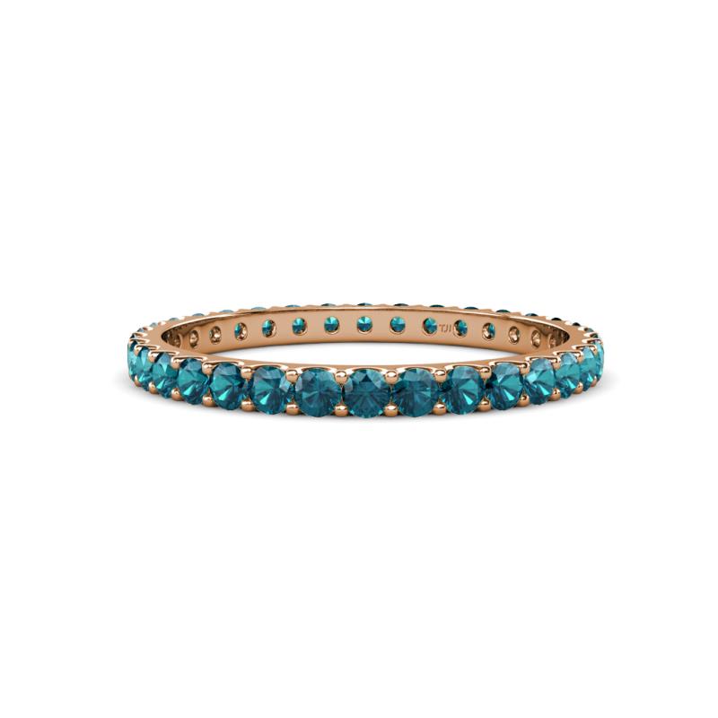 Audrey 2.40 mm London Blue Topaz U Prong Eternity Band 