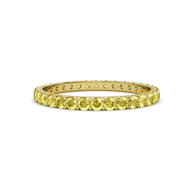 Audrey 2.40 mm Yellow Sapphire U Prong Eternity Band 