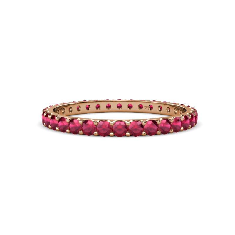 Audrey 2.40 mm Ruby U Prong Eternity Band 