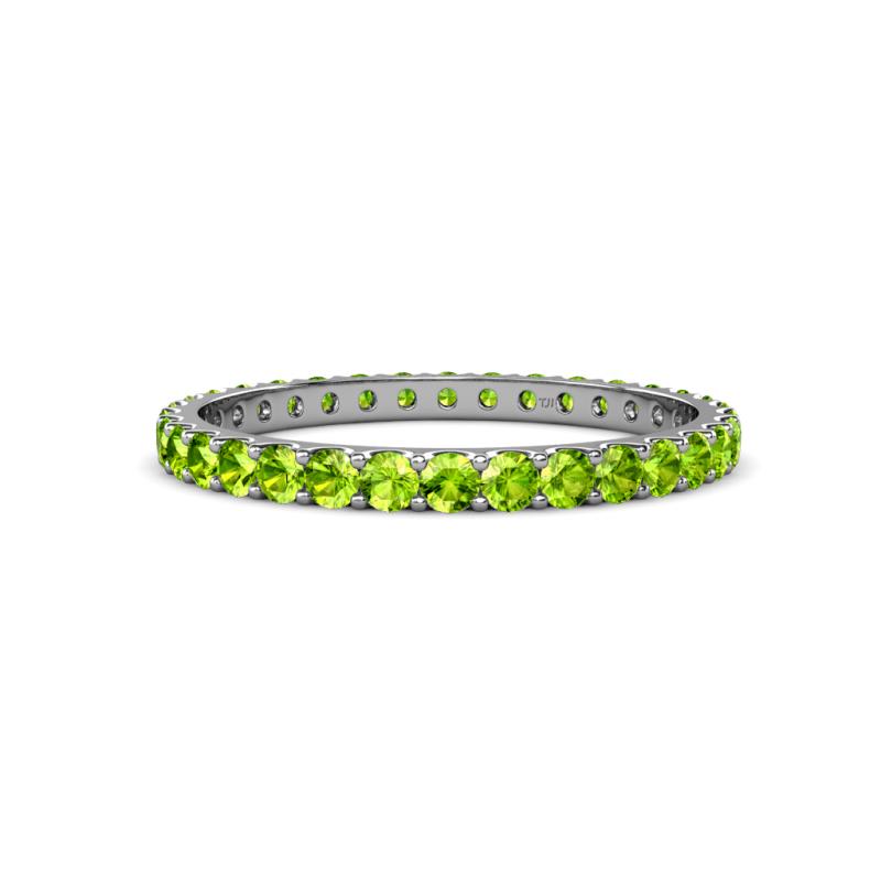 Audrey 2.40 mm Peridot U Prong Eternity Band 