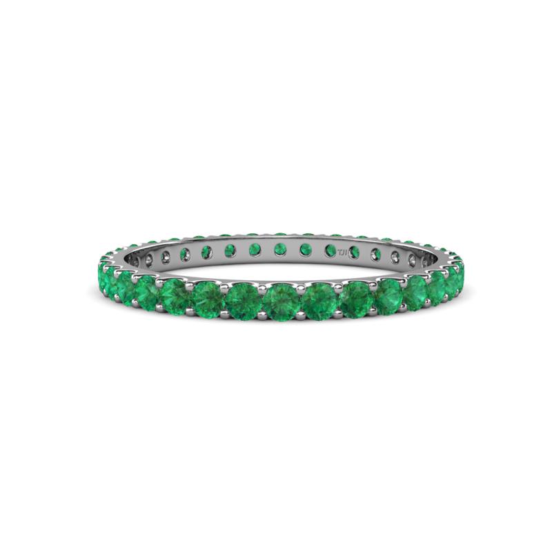 Audrey 2.40 mm Emerald U Prong Eternity Band 