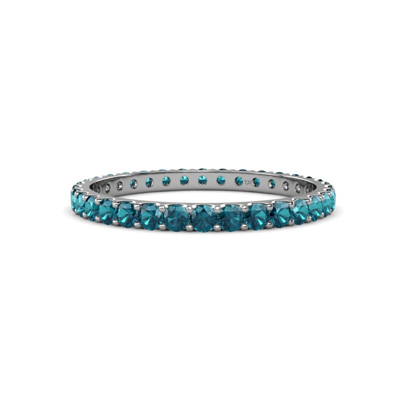 Audrey 2.40 mm London Blue Topaz U Prong Eternity Band 