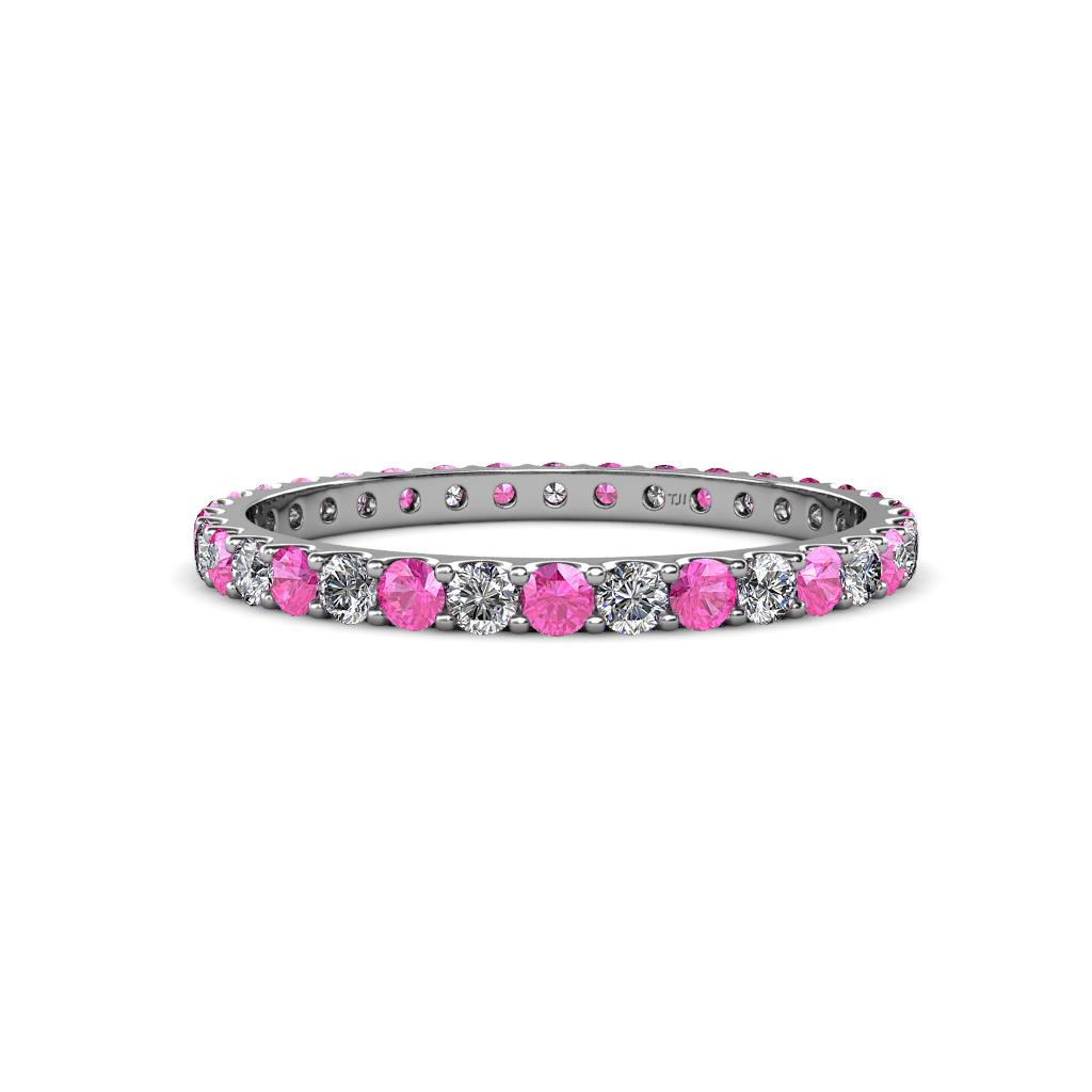 Audrey 2.00 mm Pink Sapphire and Diamond Eternity Band 