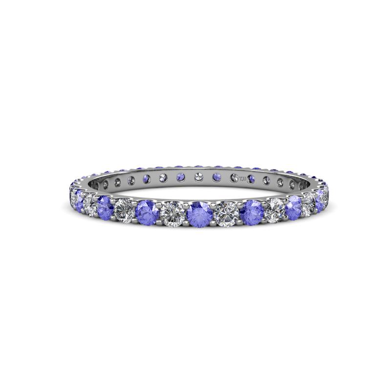 Audrey 2.00 mm Tanzanite and Diamond Eternity Band 