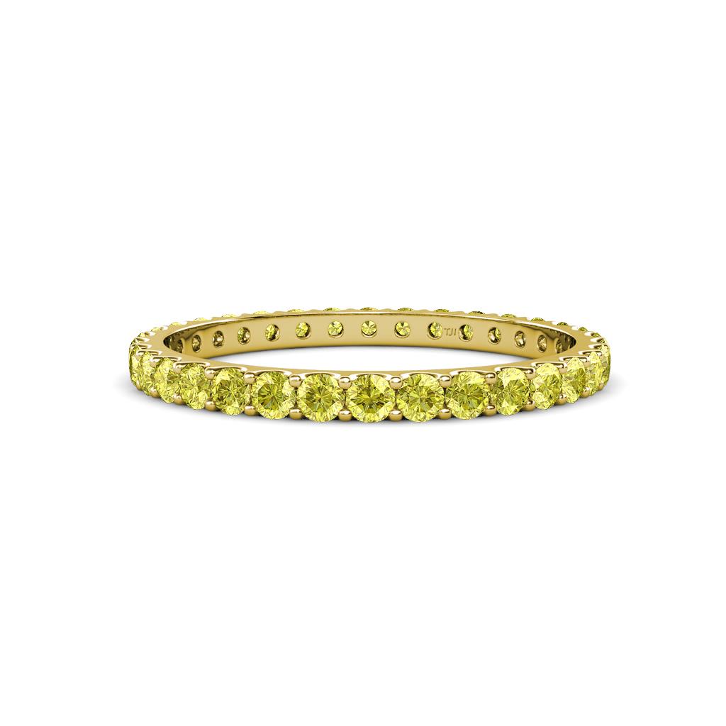 Audrey 2.00 mm Yellow and White Diamond Eternity Band 