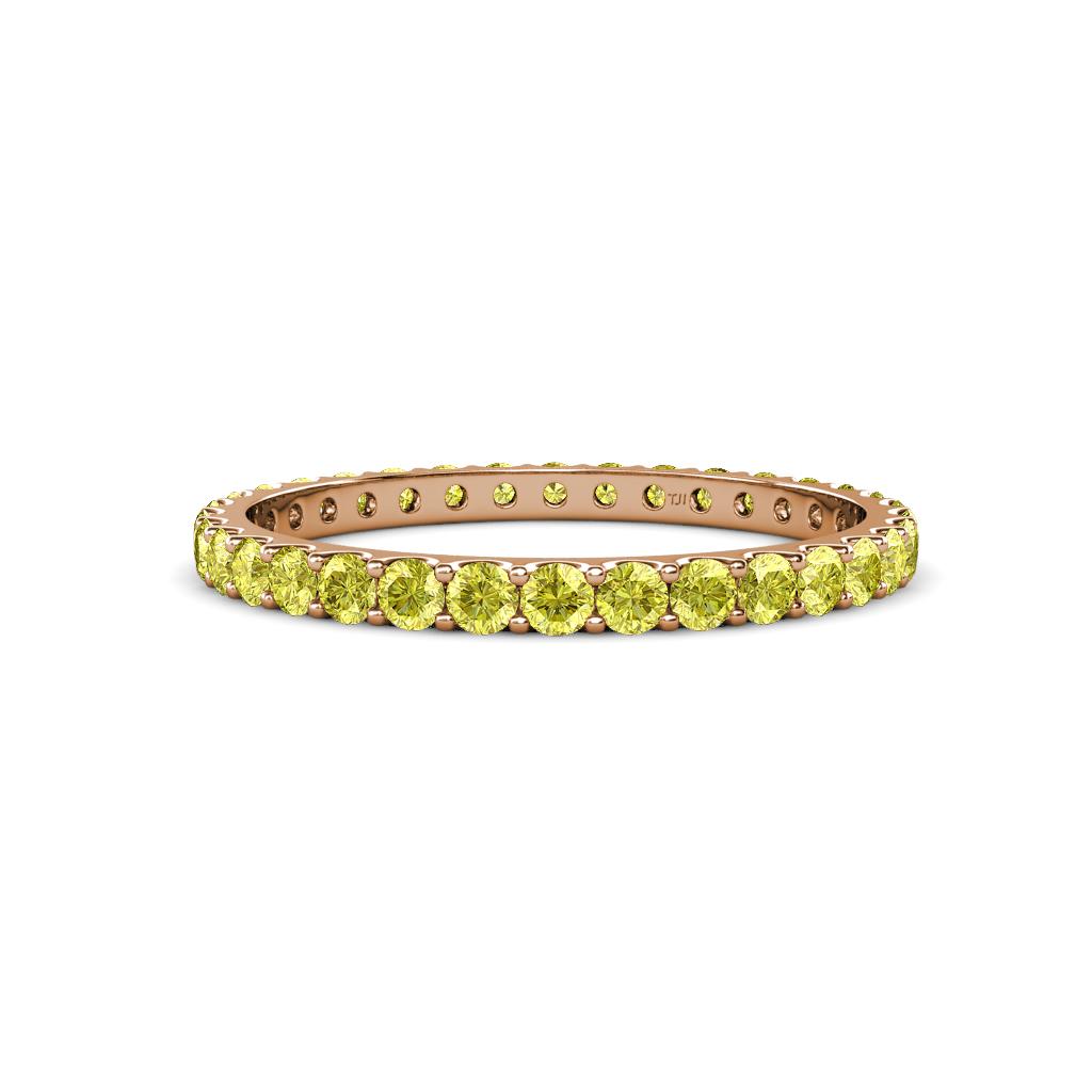 Audrey 2.00 mm Yellow and White Diamond Eternity Band 