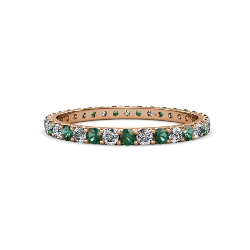 Audrey 2.00 mm Diamond and Lab Created Alexandrite Eternity Band 