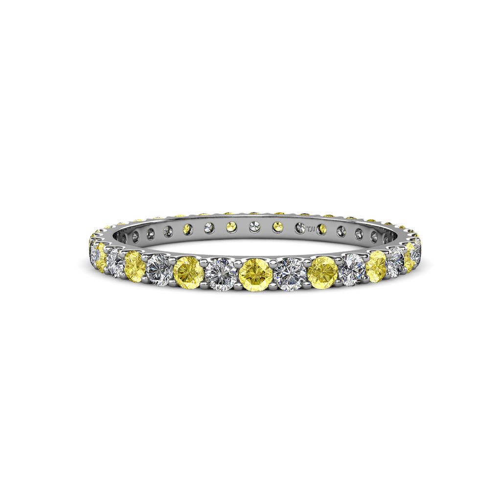 Audrey 2.00 mm Yellow Sapphire and Diamond Eternity Band 