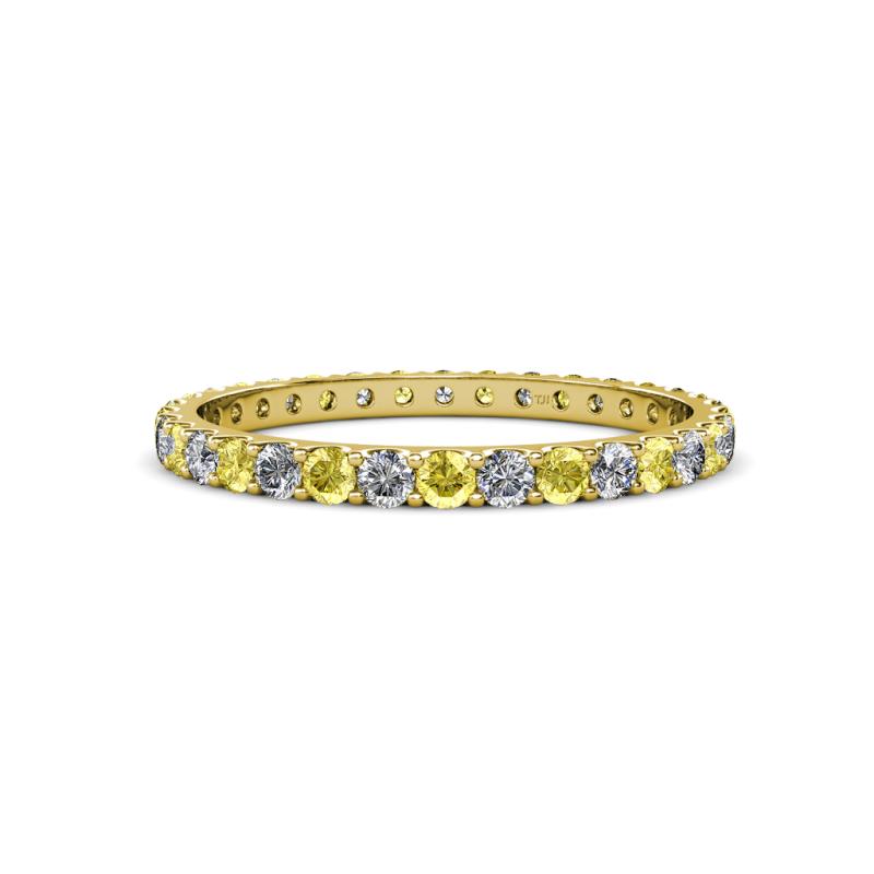 Audrey 2.00 mm Yellow Sapphire and Diamond Eternity Band 