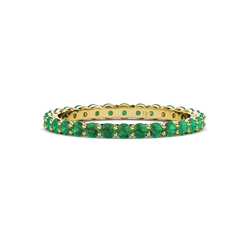 Evelyn 2.00 mm Emerald Eternity Band 