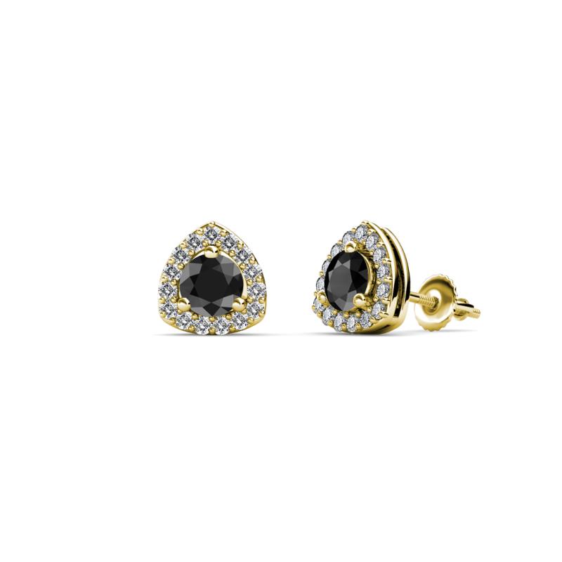 Alkina Black and White Diamond Stud Earrings 