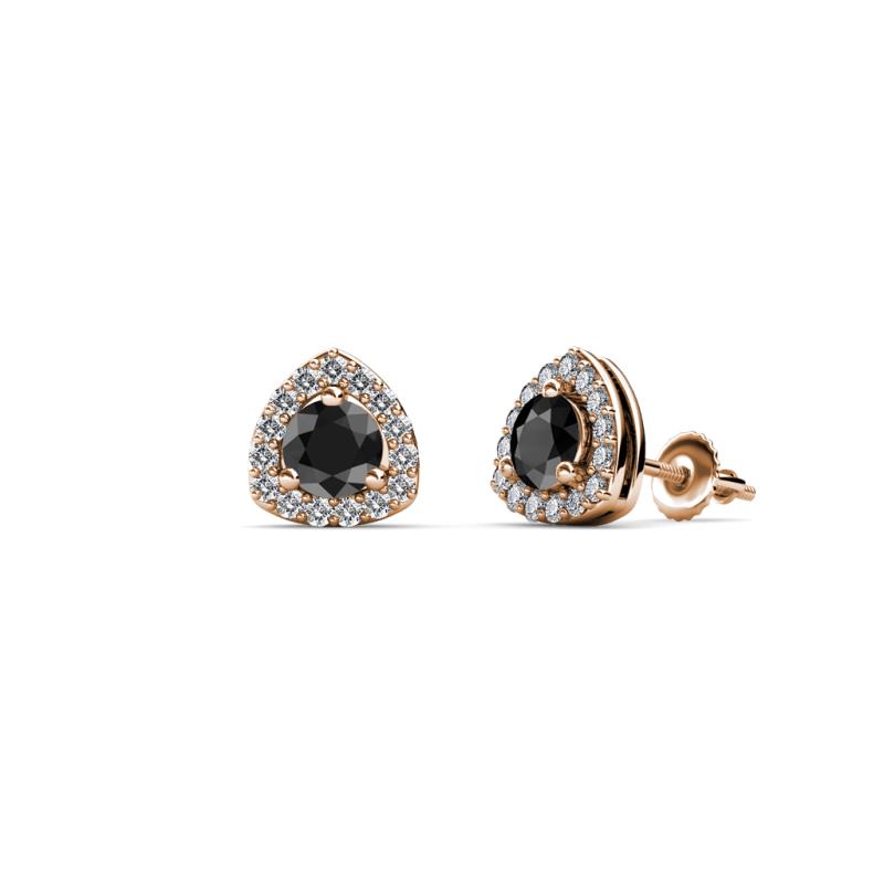 Alkina Black and White Diamond Stud Earrings 