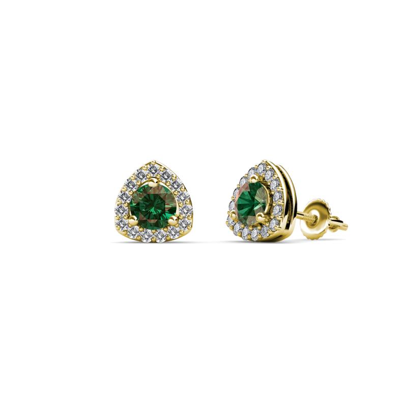 Alkina Diamond and Lab Created Alexandrite Stud Earrings 