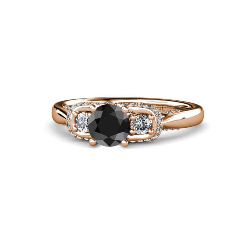 Erela Signature Three Stone with Side Diamond Engagement Ring 