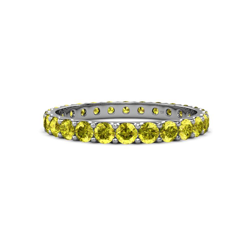 Audrey 3.00 mm Yellow Diamond U Prong Eternity Band 