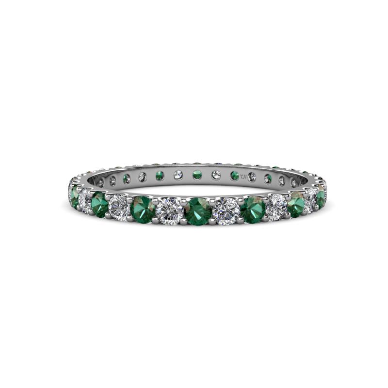 Audrey 2.70 mm Lab Created Alexandrite and Diamond U Prong Eternity Band 