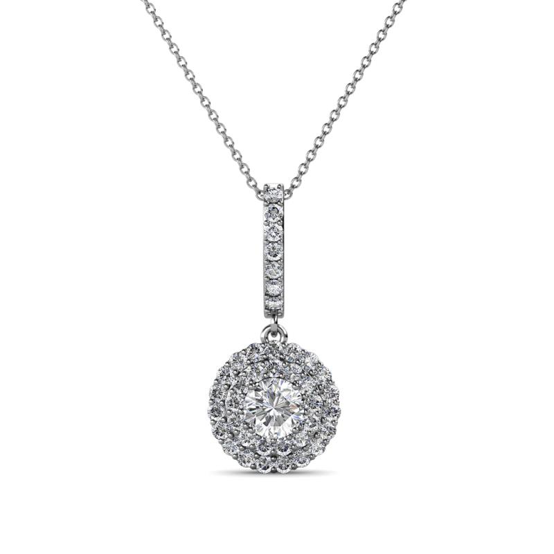 Alva Diamond Double Halo Pendant 