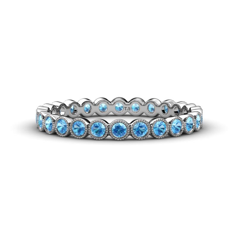 Arria 2.40 mm Blue Topaz Eternity Band 
