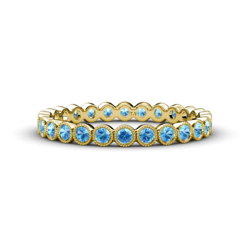 Arria 2.40 mm Blue Topaz Eternity Band 