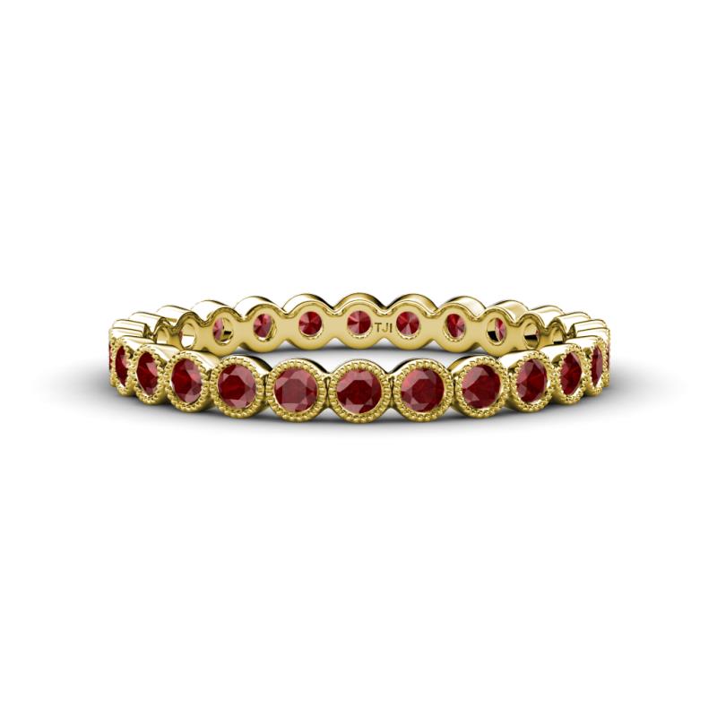 Arria 2.40 mm Red Garnet Eternity Band 