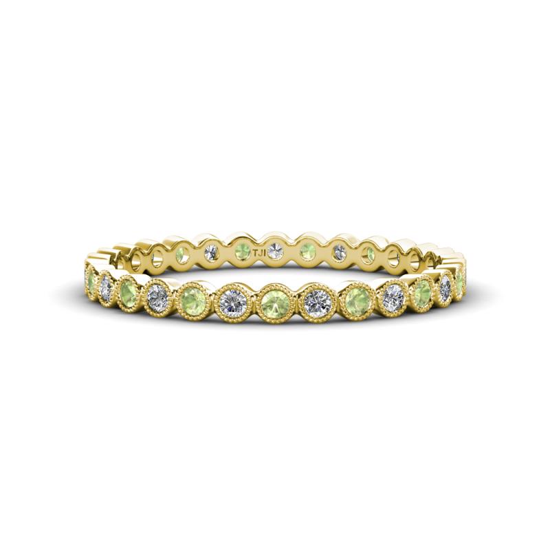 Arria 2.00 mm Peridot and Diamond Eternity Band 