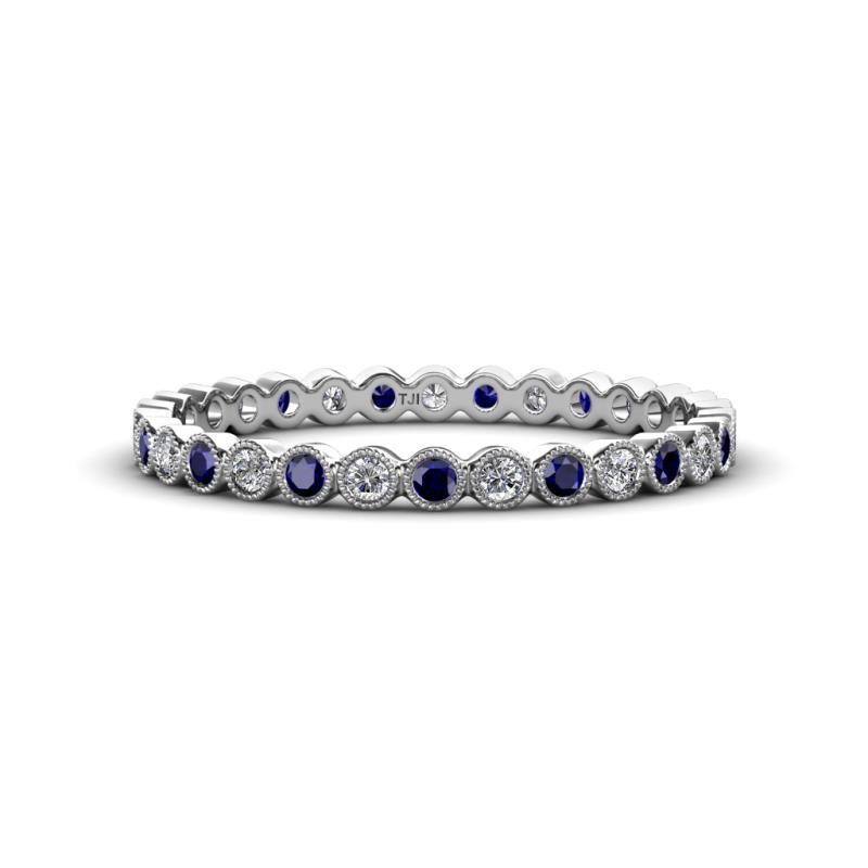 Arria 2.00 mm Blue Sapphire and Diamond Eternity Band 