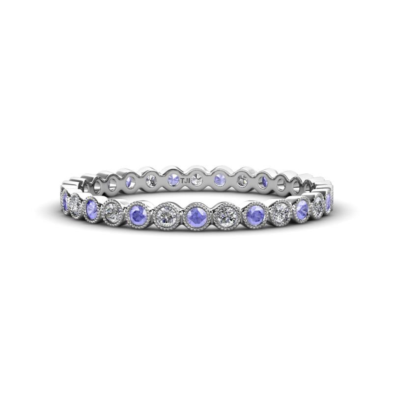 Arria 2.00 mm Tanzanite and Diamond Eternity Band 