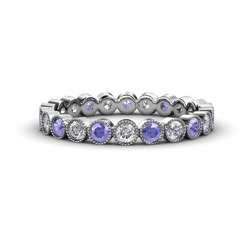 Arria 2.70 mm Tanzanite and Diamond Eternity Band 