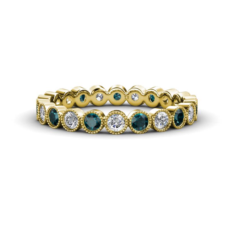 Arria 2.70 mm London Blue Topaz and Diamond Eternity Band 