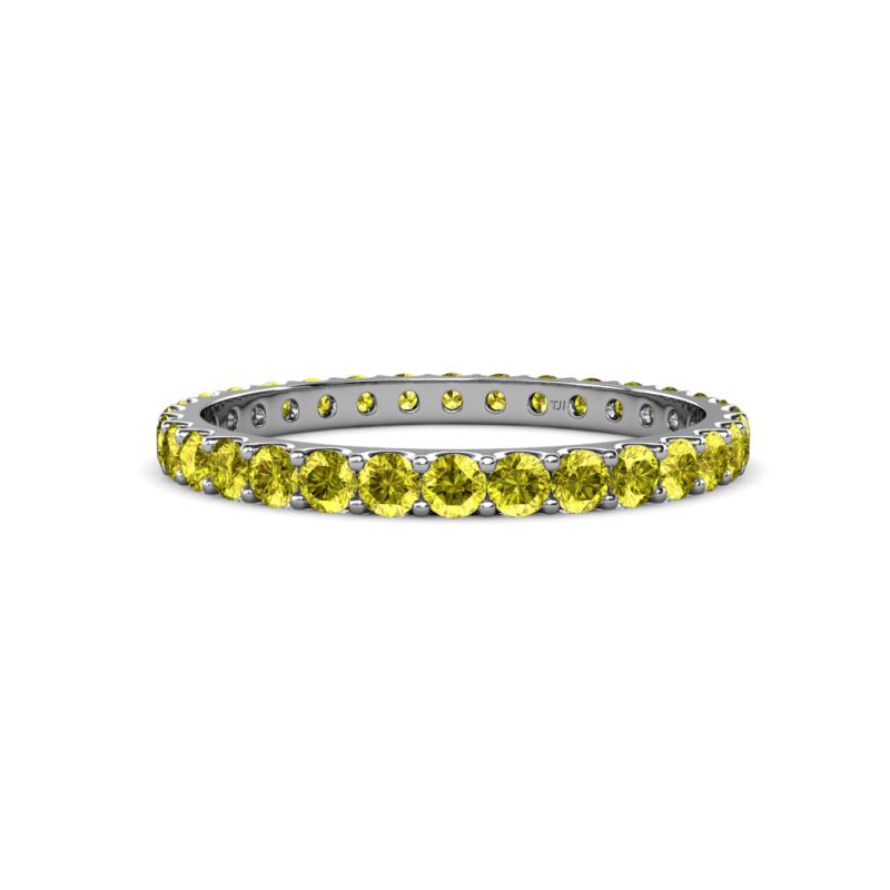 Audrey 2.70 mm Yellow Diamond U Prong Eternity Band 