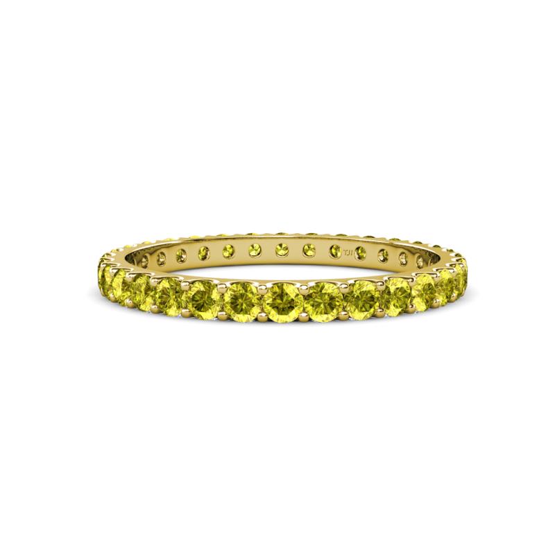 Audrey 2.70 mm Yellow Diamond U Prong Eternity Band 