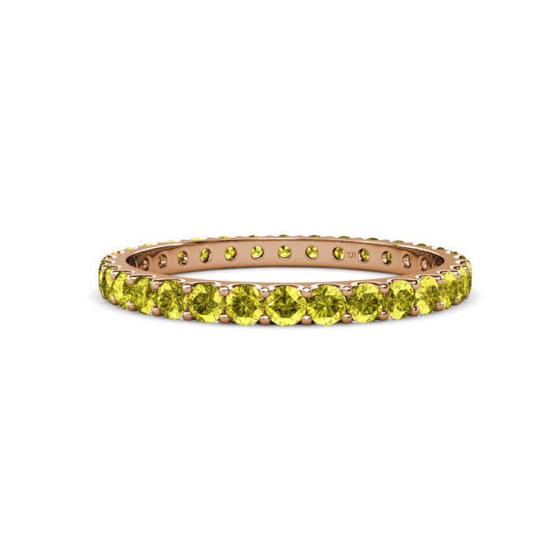 Audrey 2.70 mm Yellow Diamond U Prong Eternity Band 
