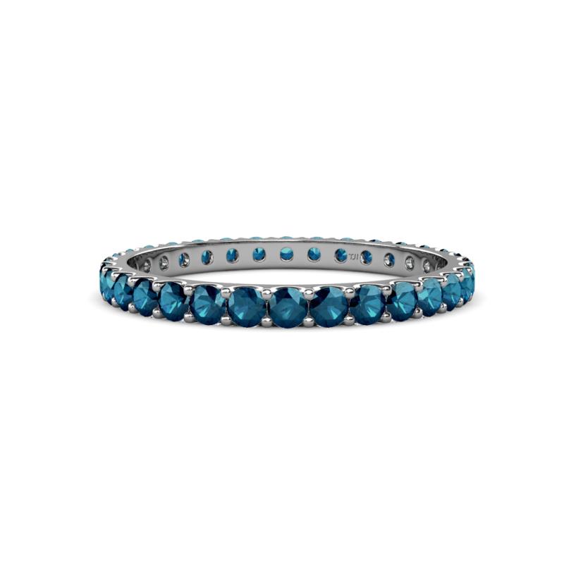 Audrey 2.70 mm Blue Diamond U Prong Eternity Band 