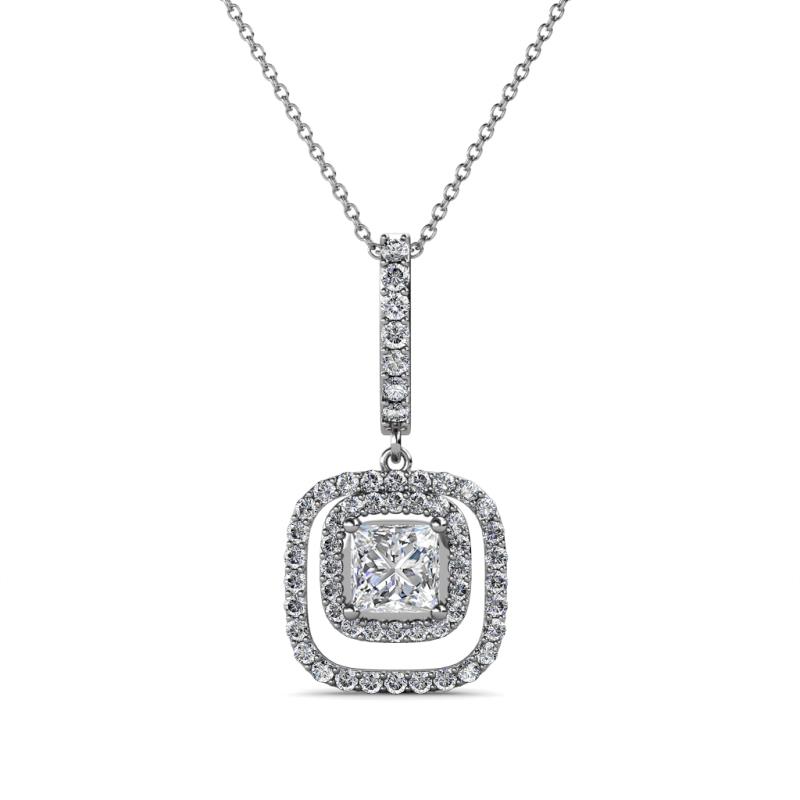 Rosalyn Diamond Halo Pendant 