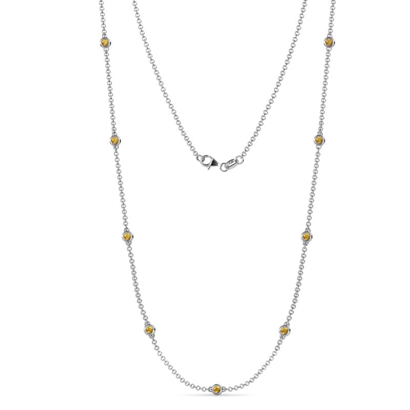 Adia (9 Stn/2.3mm) Citrine on Cable Necklace 