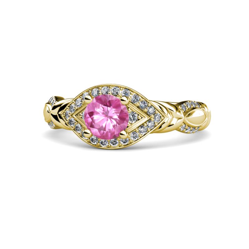 Kalila Signature Pink Sapphire and Diamond Engagement Ring 
