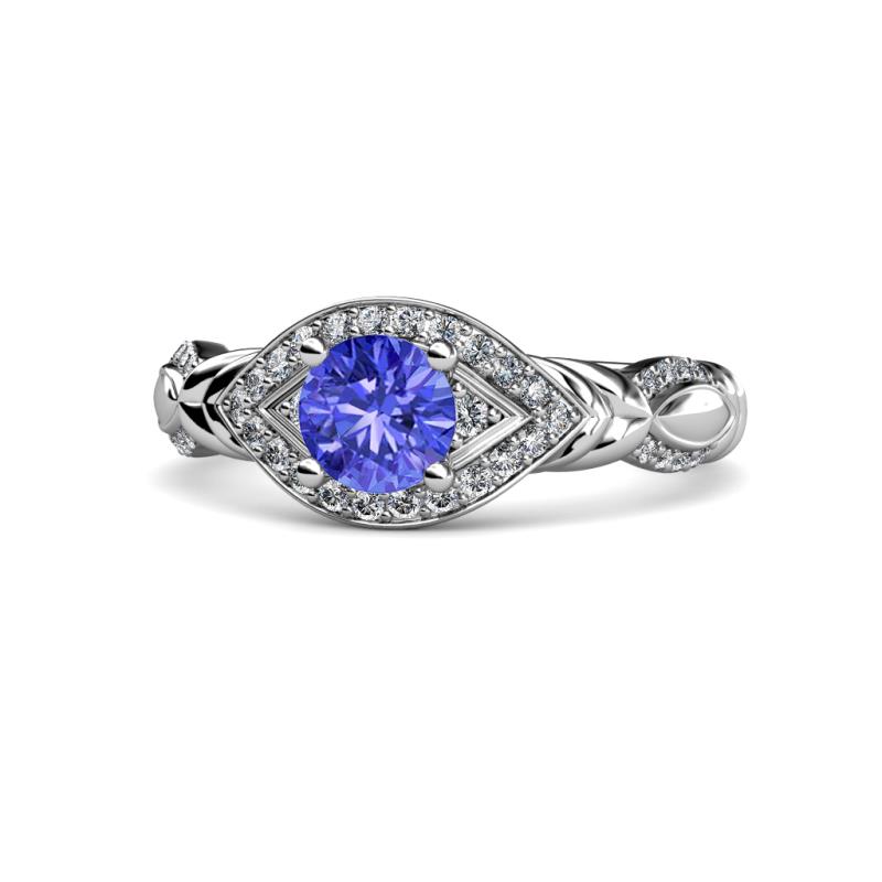 Kalila Signature Tanzanite and Diamond Engagement Ring 
