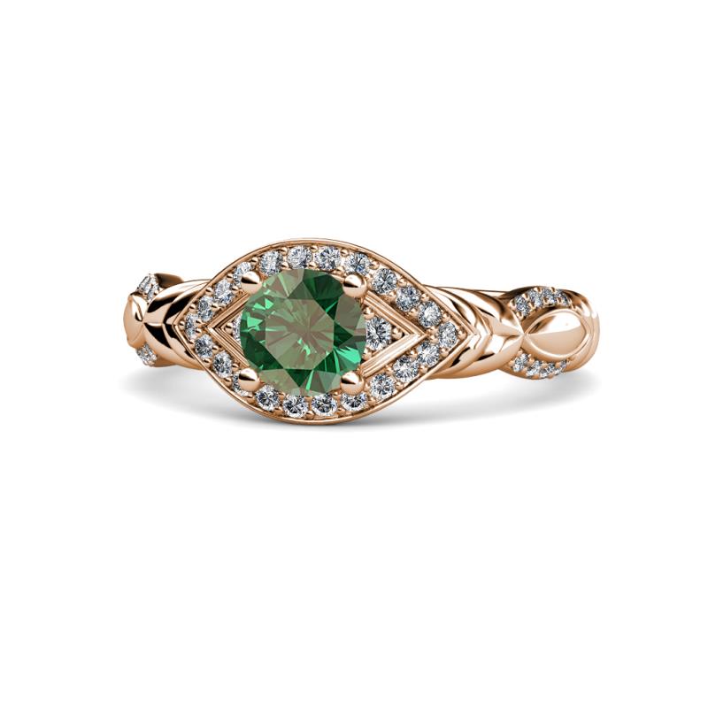 Kalila Signature Created Alexandrite and Diamond Engagement Ring 