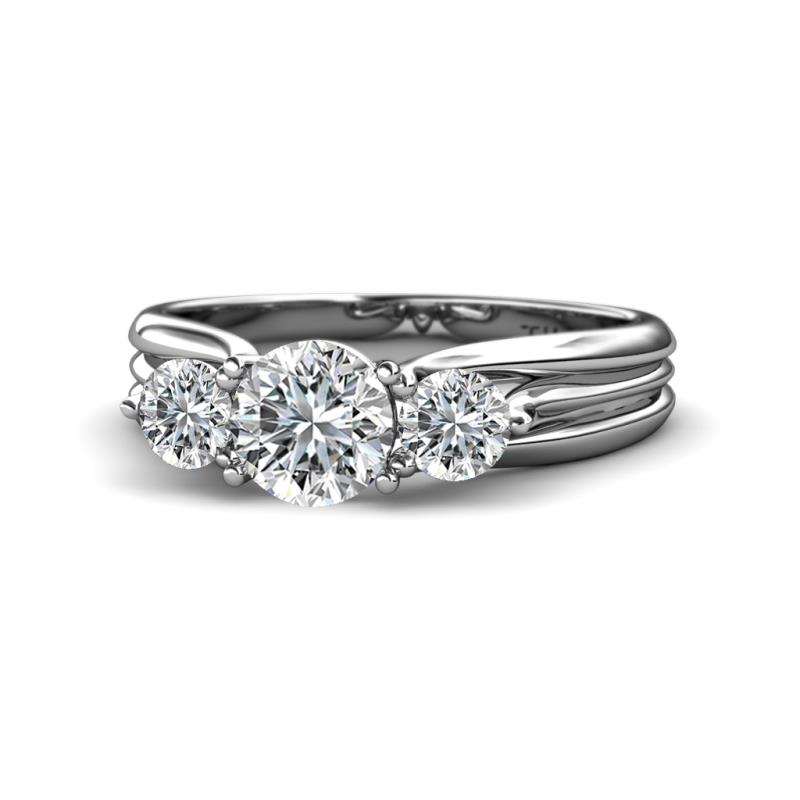 Alyssa 6.40 mm Diamond Three Stone Ring 