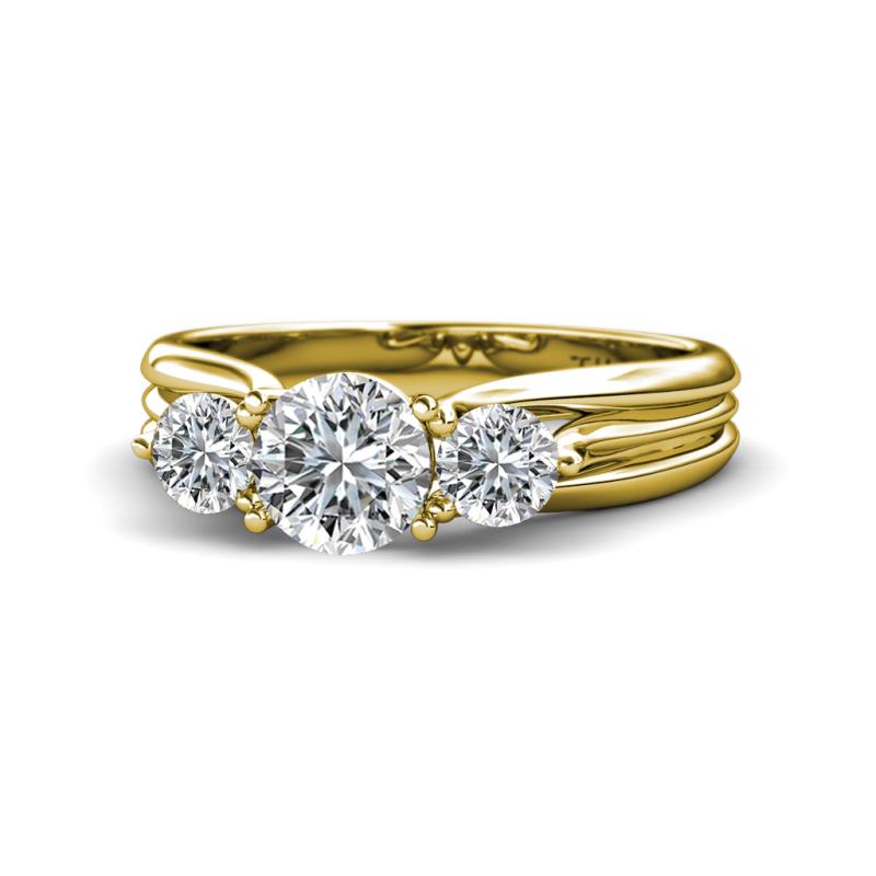 Alyssa 6.40 mm Diamond Three Stone Ring 