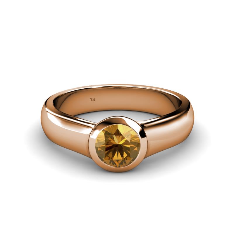 Enola Citrine Solitaire Engagement Ring 
