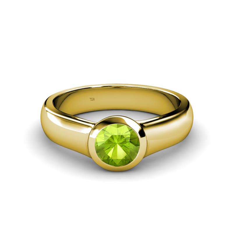 Enola Peridot Solitaire Engagement Ring 