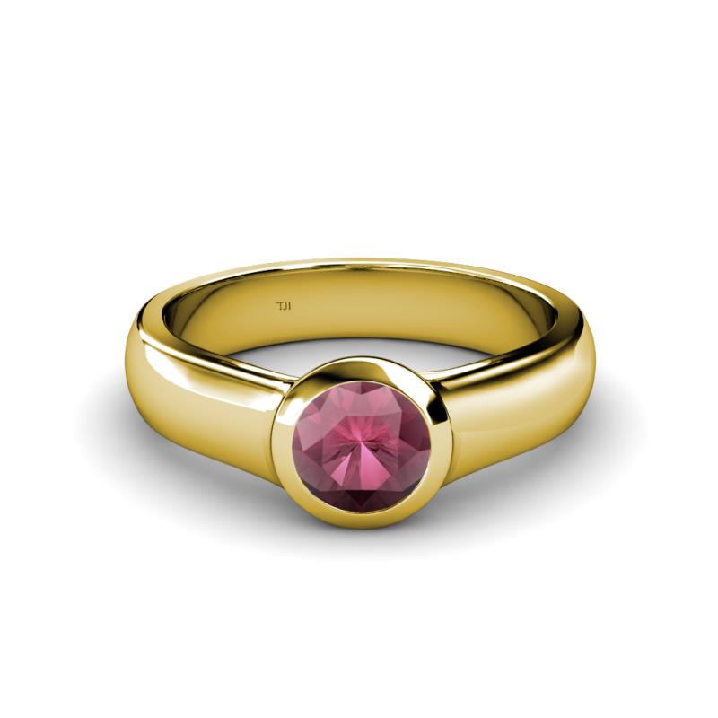 Enola Rhodolite Garnet Solitaire Engagement Ring 
