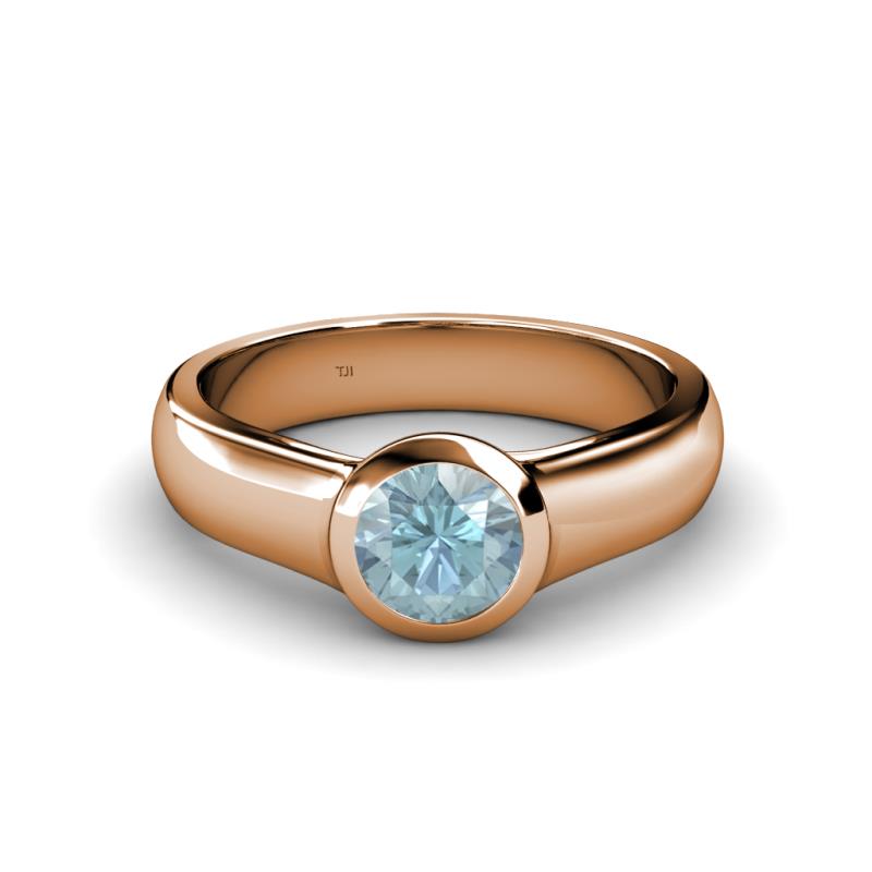 Enola Aquamarine Solitaire Engagement Ring 