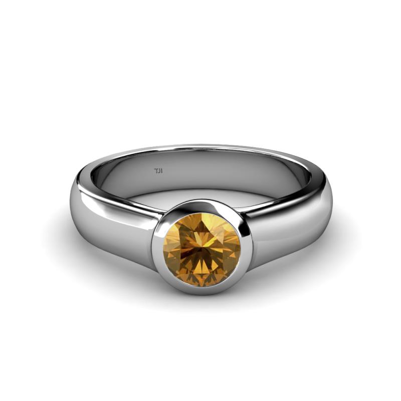 Enola Citrine Solitaire Engagement Ring 