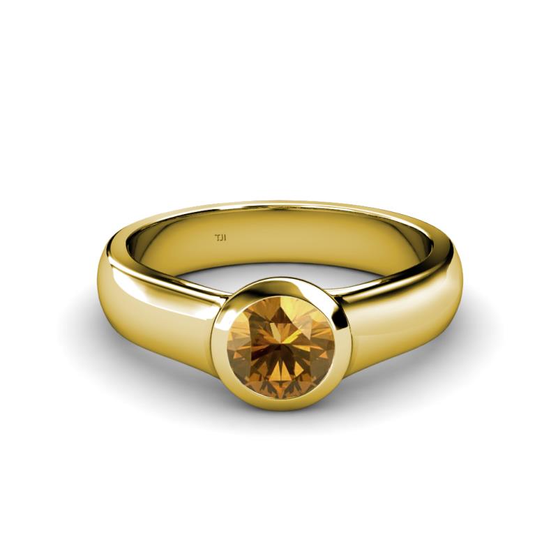 Enola Citrine Solitaire Engagement Ring 
