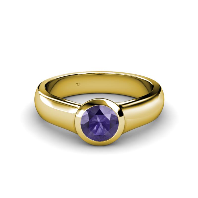 Enola Iolite Solitaire Engagement Ring 