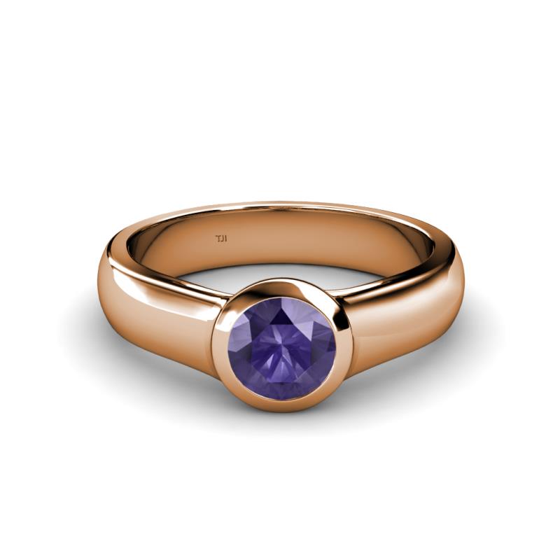 Enola Iolite Solitaire Engagement Ring 